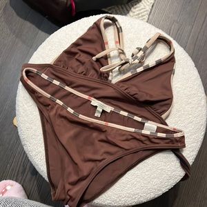 Vintage Brown Burberry Bikini